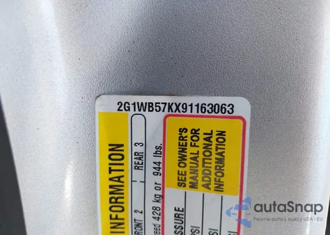 2009 Chevrolet Impala Ls из США, поврежденный, VIN 2G1WB57KX91163063